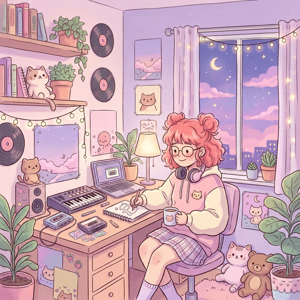 괜찮아, moon girl cover art